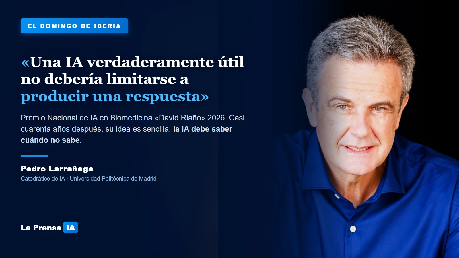 Pedro Larrañaga gana el Premio Nacional de IA Biomedicina